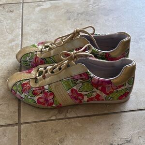 Coach Gold and Floral Women's Sneakers